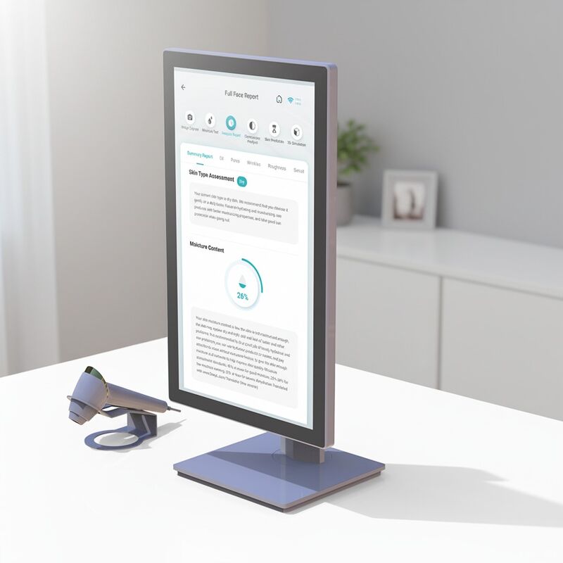 Quality Beauty Salon AI-Powered LED Face Skin Analyzer with 200x Magnification 21.5" Touchscreen US Plug factory