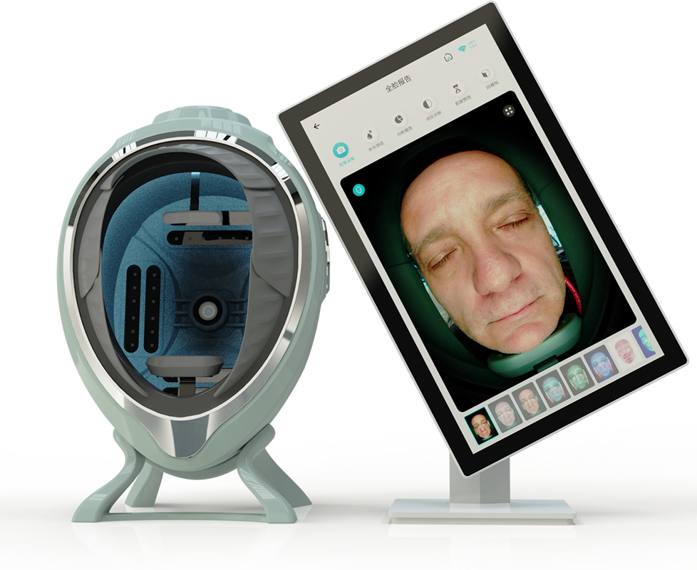 Quality 3D AI Multispectral LED Skin Analyzer for Face-EU/US/IT/ZA Plug Compatible 21.5 Inch Touchscreen with Free Endless Cloud Storage factory