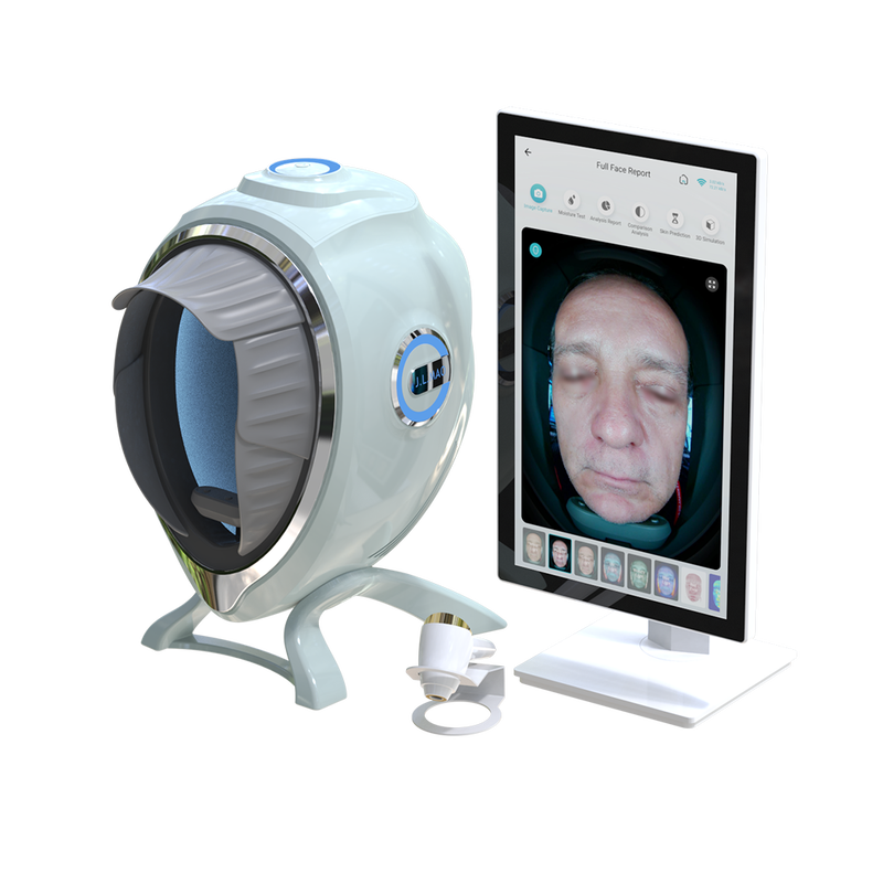 Quality AI 3D Best Face Skin Analyzer Machine Adaptable Plug LED Multi-spectrum 21.5" Touchscreen Customizable High-Definition factory