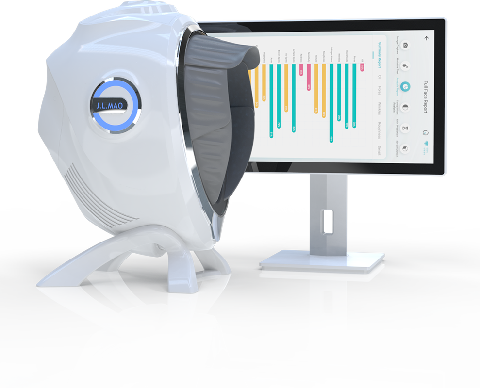Quality AI Digital Facial Skin Analyzer 3D Topography Free Cloud Storage LED Technology 21.5" Touchscreen EU/US Plug Compatible-Detect factory