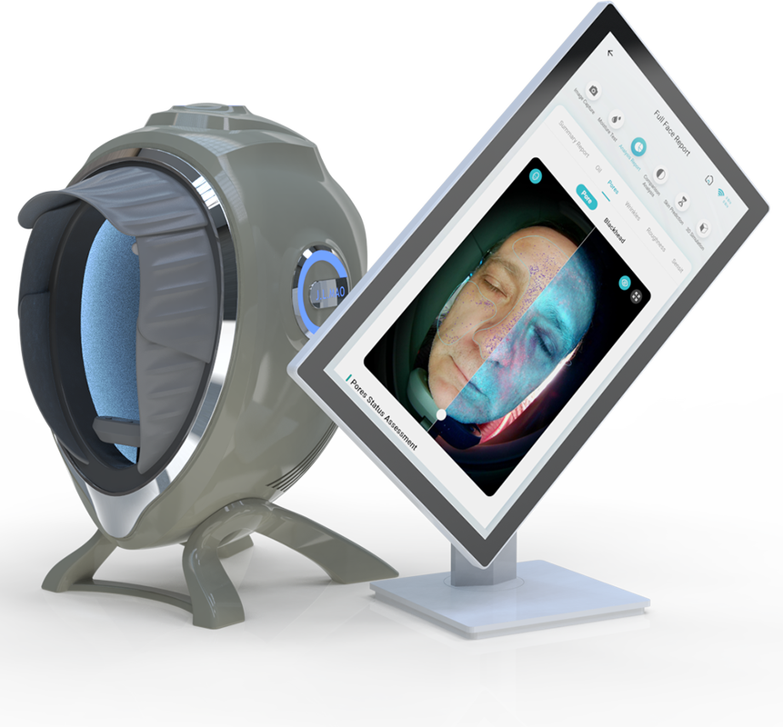 Quality AI Digital Facial Skin Analyzer 3D Topography Free Cloud Storage LED Technology 21.5" Touchscreen EU/US Plug Compatible-Detect factory