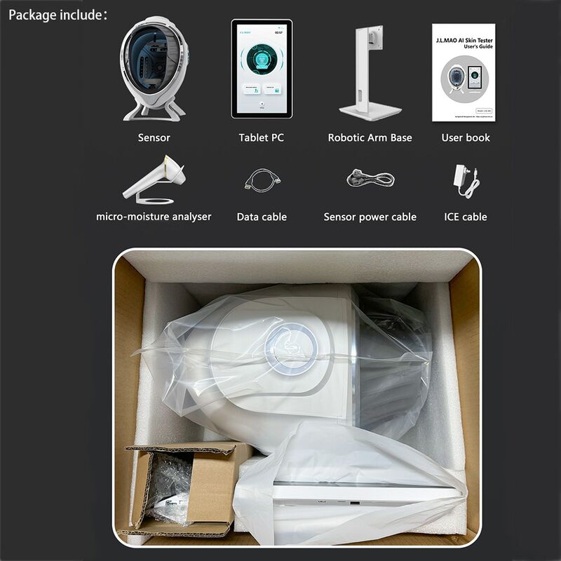 Quality Skin Analysis AI JLM M8 Face with LED Woods Lamp & Moisture Meter 21.5" Touchscreen EU/US Plug Cloud Storage 3D Topography factory