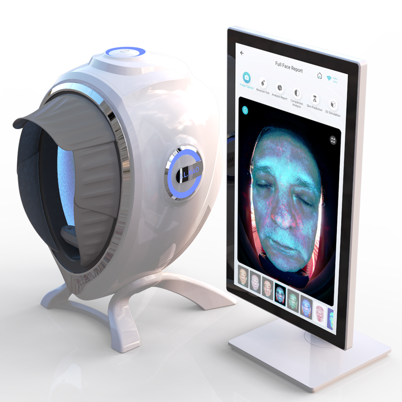 Quality JLM M8 AI 3D Skin Analyzer 20 Facial Features Detect Multispectral Technology Face US Plug Black&white Sun Spot Inspection factory