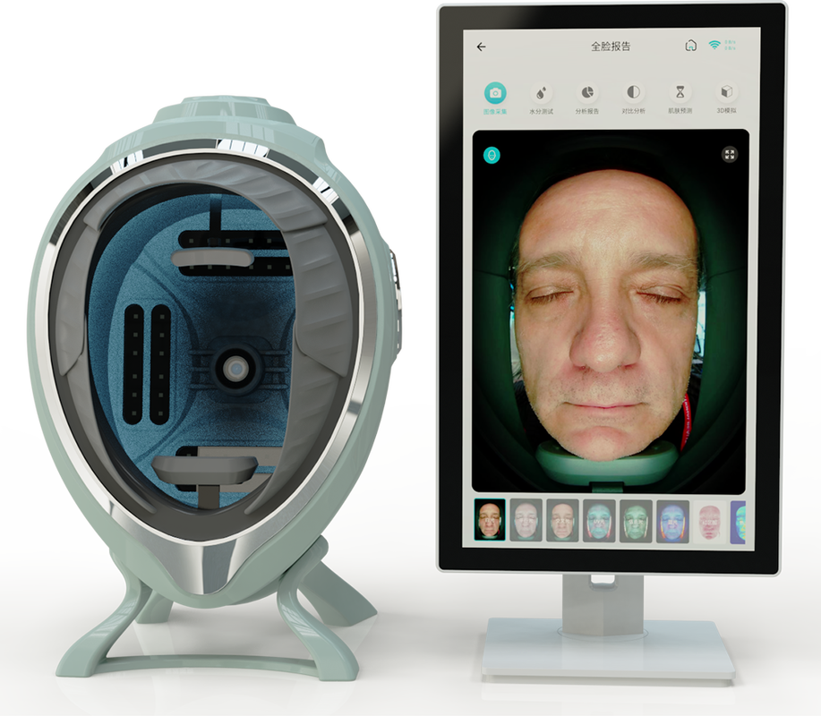 Quality LED Multispectral AI Skin Analyzer 3D Freckles 20 Face Problematic Features Detect Comparative Analysis EU/US Compatible Endless factory