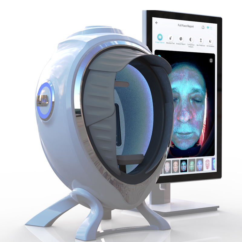 Quality AI Facial Analyzer LED Technology Customizable Logo High Definition EU/US Compatibility 21.5" Touchscreen Free Cloud Storage for factory