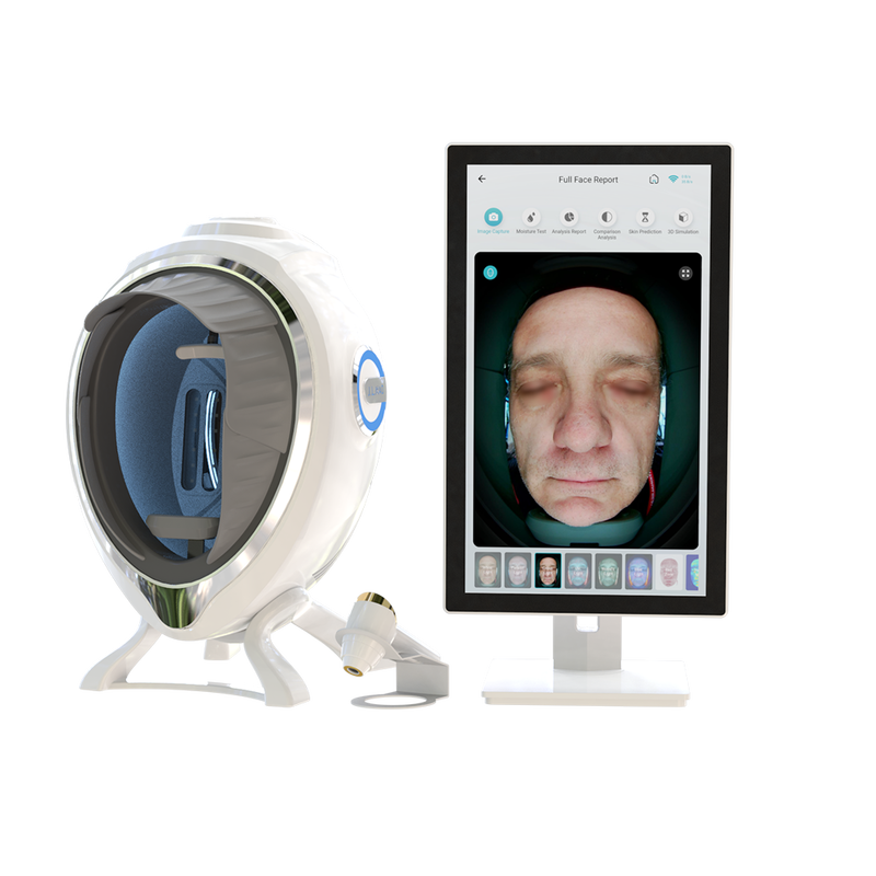 Quality 21.5" HD High-Precision Skin Analysis Machine Facial Skin Analyzer Free Logo/dye Color with 10 Spectrum Technology factory