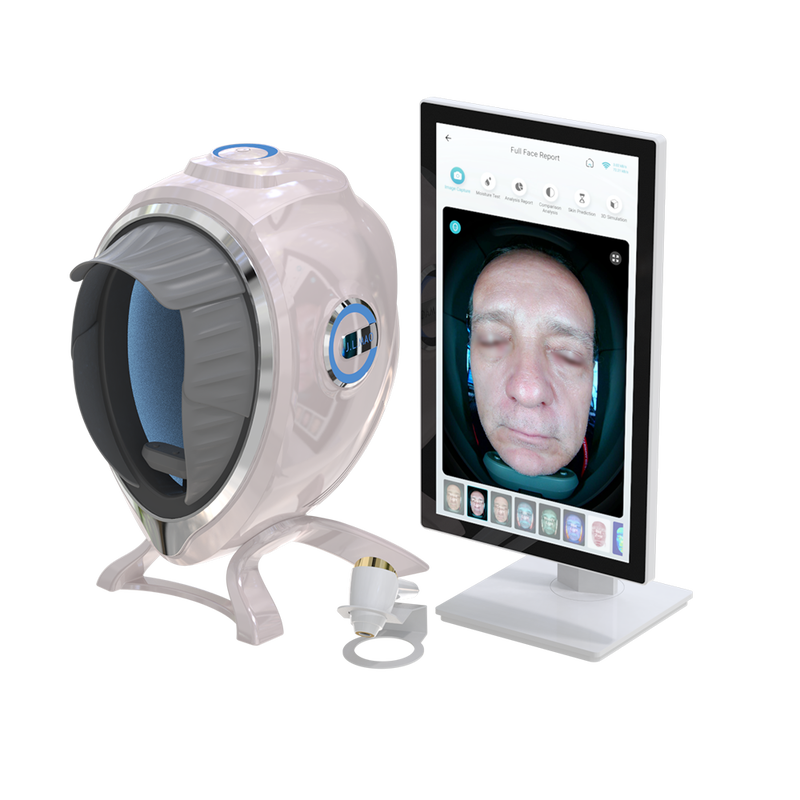 Quality 10 Multispectral Imaging AI Skin Analyzer M8 with US Plug 21.5" Touchscreen Free Cloud Storage for Face Detection Commercial Use factory