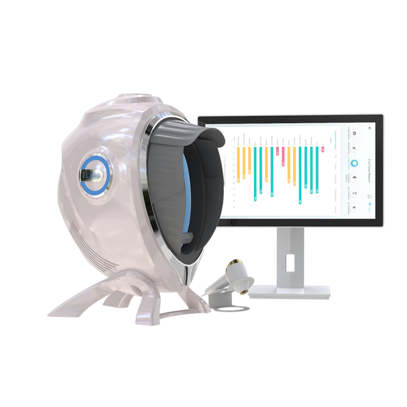 Quality 10 Multispectral Imaging AI Skin Analyzer M8 with US Plug 21.5" Touchscreen Free Cloud Storage for Face Detection Commercial Use factory