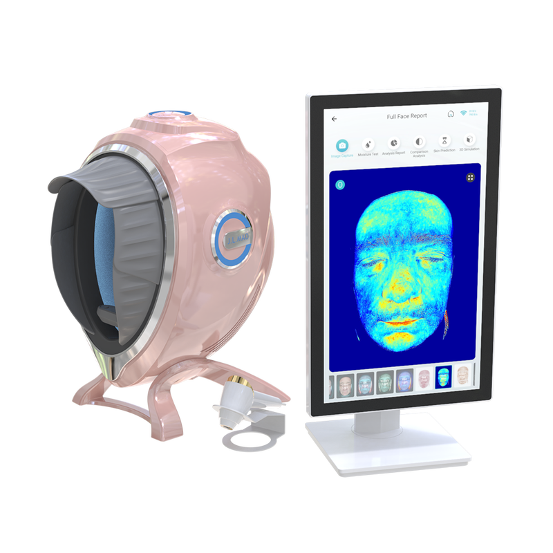 Quality 10 Spectrum Imaging AI Facial Skin Analyzer with UV Light Technology High-Precision Pore Detection Cloud Storage & US Plug factory