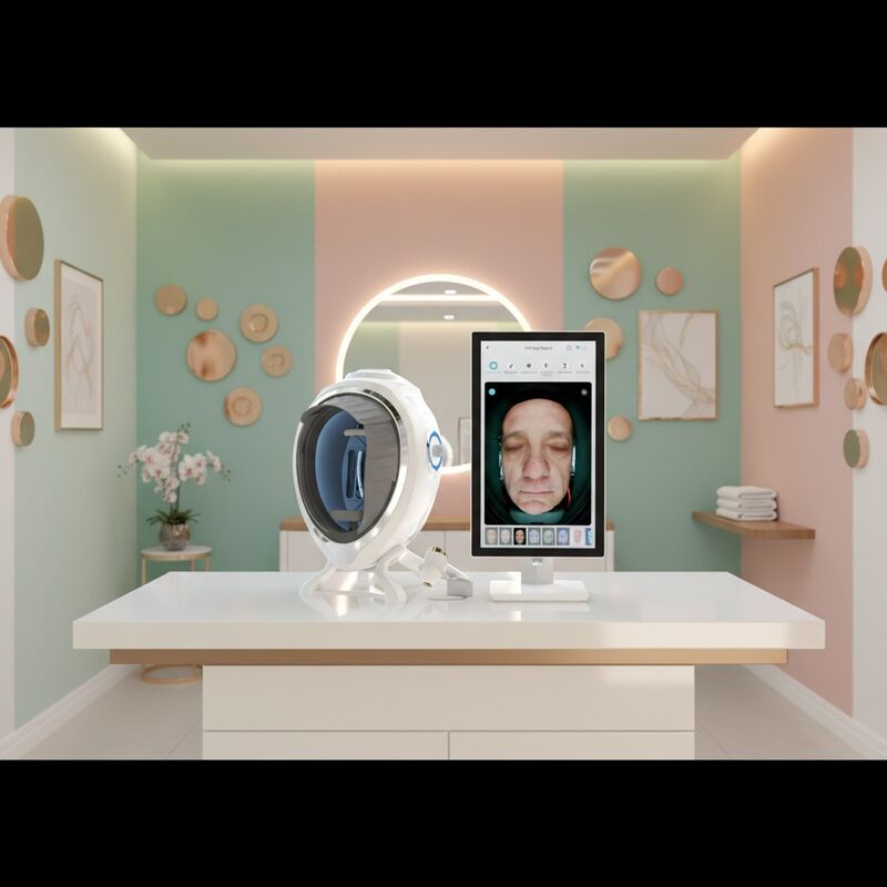 Quality Free Logo & Color Customized AI Skin Analyzer with US Plug for Face Inflammatory Hyperpigmentation Analysis factory