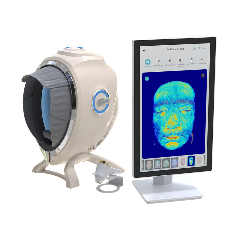 Quality AI Skin Facial Analyzer Automated Reasoning Pigmentation Detection 10 Spectrums Imaging Technology 21.5 Inch Official JLM M8 US factory