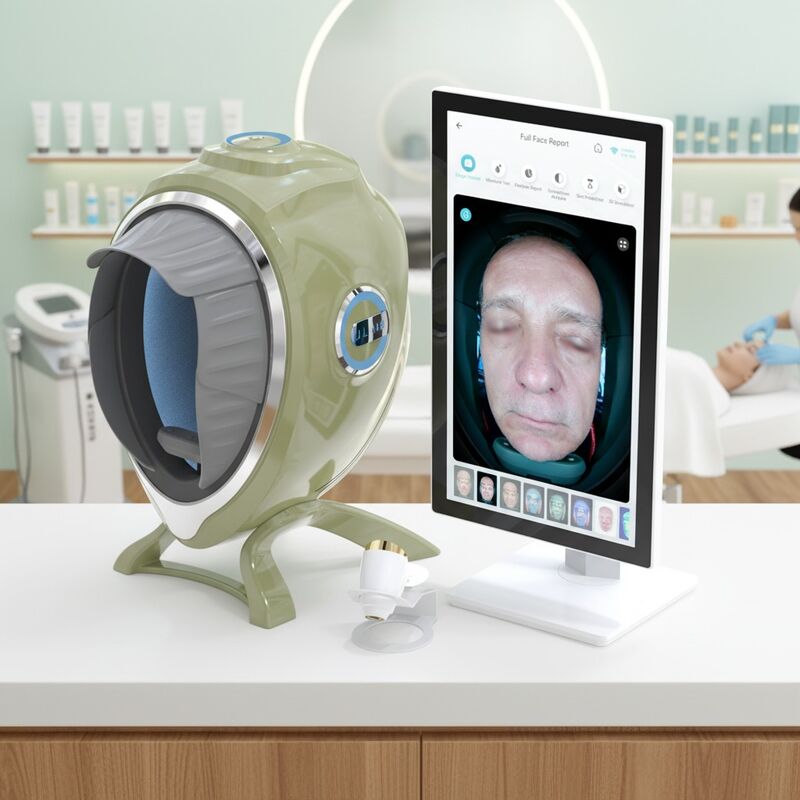 Quality ODM Facial Skin Analysis Machine AI 3D Topography Technology 21.5" Touchscreen Multi-spectrum Detects 20 Face Features EU factory