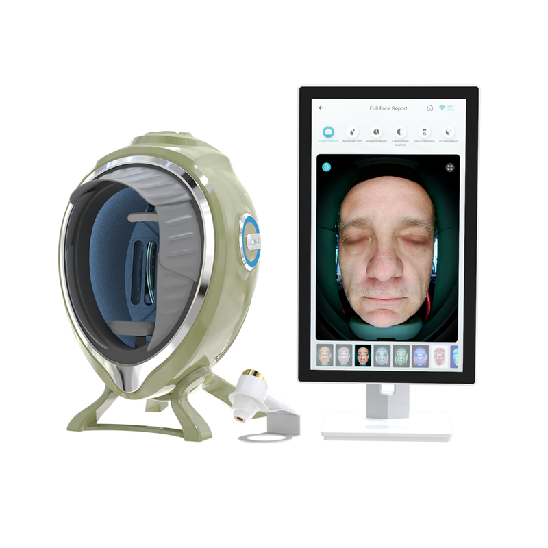 Quality ODM Facial Skin Analysis Machine AI 3D Topography Technology 21.5" Touchscreen Multi-spectrum Detects 20 Face Features EU factory
