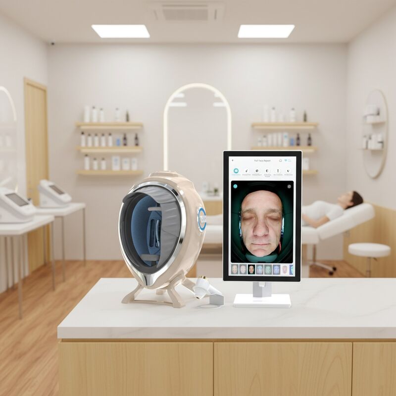 Quality Skin Analyzer High Precision Predictive Analytics Wrinkles AI Parallel Polarized Light Face IT/US Plug Beauty Salon factory