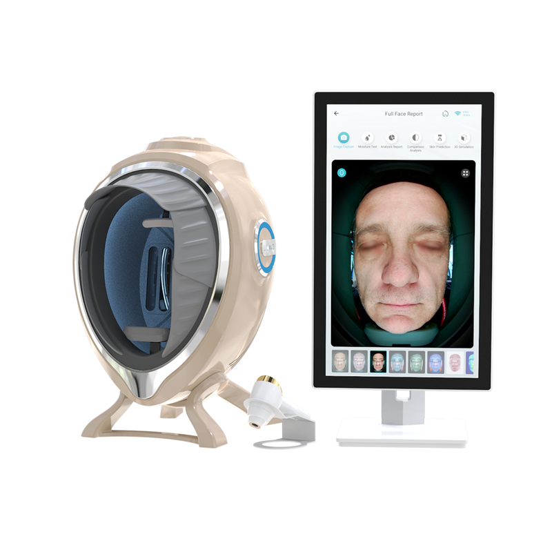 Quality Skin Analyzer High Precision Predictive Analytics Wrinkles AI Parallel Polarized Light Face IT/US Plug Beauty Salon factory