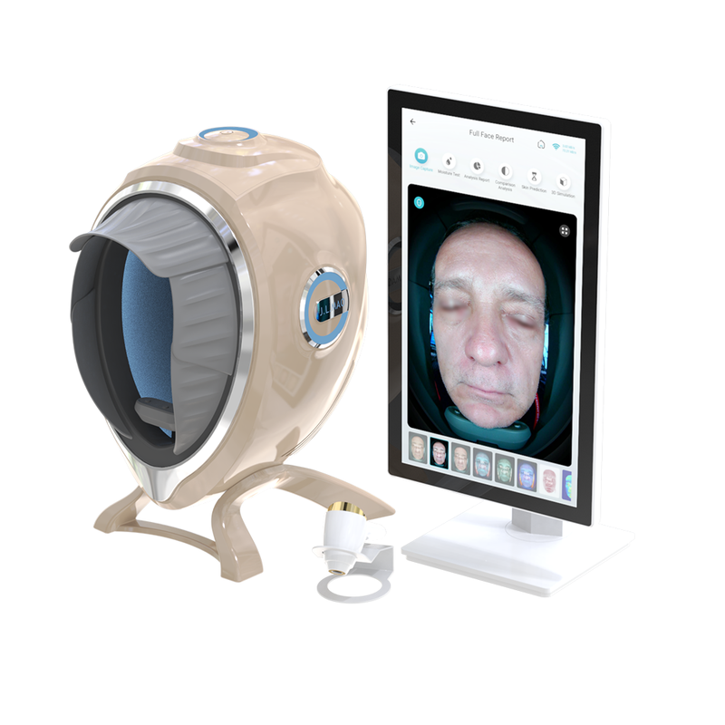 Quality Skin Analyzer High Precision Predictive Analytics Wrinkles AI Parallel Polarized Light Face IT/US Plug Beauty Salon factory