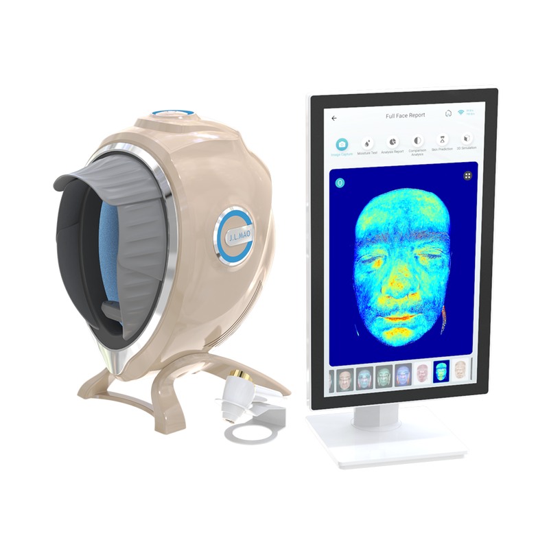 Quality Skin Analyzer High Precision Predictive Analytics Wrinkles AI Parallel Polarized Light Face IT/US Plug Beauty Salon factory