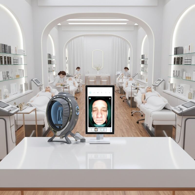 Quality 50 Times Magnify AI Facial Skin Analyzer High Definition Endless Cloud Storage Moisture Detector 21.5" Touchscreen for factory