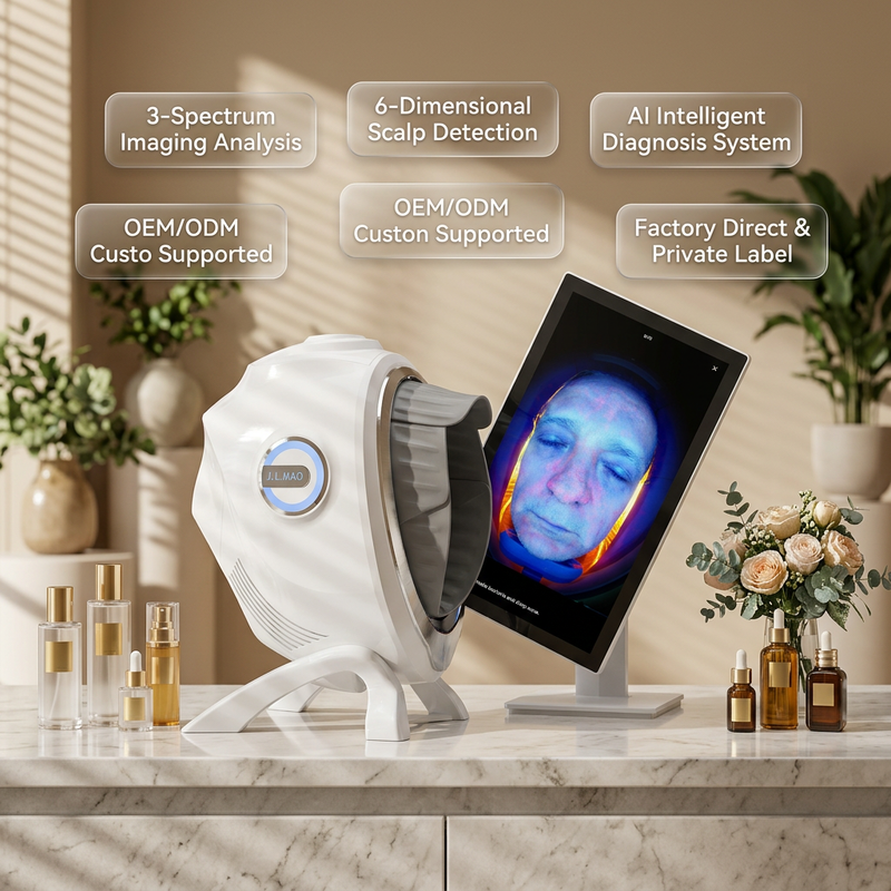 Quality Skin Analyzer M8 AI Facial Skin Analyzer Providing Comprehensive Analysis of Wrinkles Pigmentation Acne and UV Damage to Support Client Consultations factory