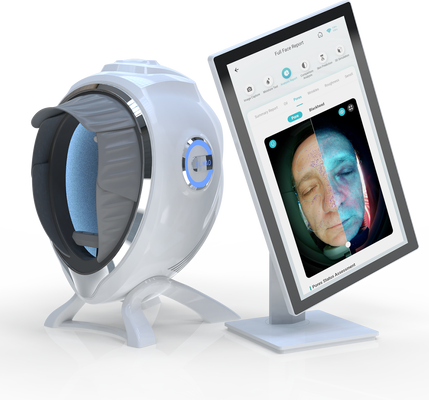 Quality AI Skin Analyzer Machine 3D Topography Technology Face Moisture Wrinkle Analysis EU/US/JP/IT Compatible 21.5" Touchscreen Free factory