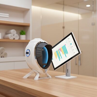 Quality Advanced Detection AI Skin Analyzer Free logo Laser Multi-spectrum Technology for 20 Facial Problematic Features Solution factory