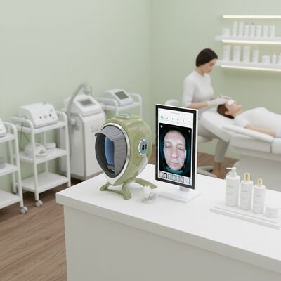 Quality ODM Facial Skin Analysis Machine AI 3D Topography Technology 21.5" Touchscreen Multi-spectrum Detects 20 Face Features EU factory
